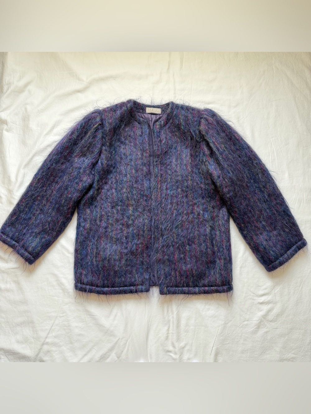 Vintage Alexon Purple & Blue Mohair & Wool Jacket